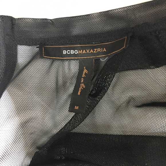 Bcbgmaxazria Sheer Paneled Body Con Dress NWT - Picture 5 of 7